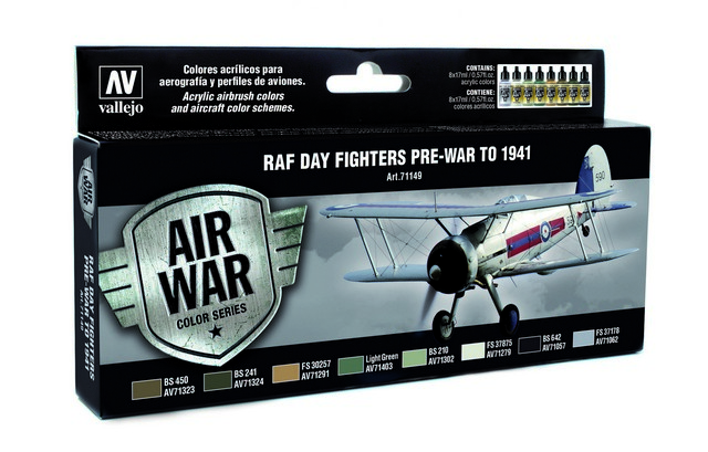 71149 Air War RAF Colors Day Fighters pre-war to 1941 8 x 17 ml